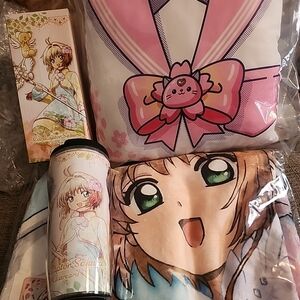 Anime, Cardcaptor Sakura Tumbler and blanket. Sailor Moon pillow. New in…
